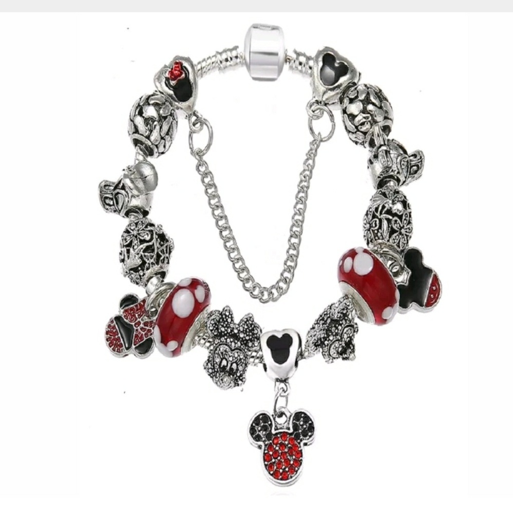 Mickey Mouse Charm Bracelet Minnie, Donald, Daisy